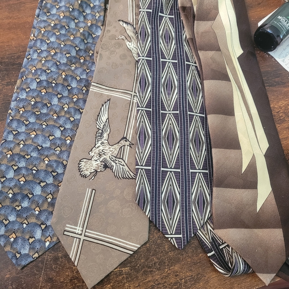 Lot Of 4 Ties. Gildas Club, Puchinni, Hansom And Tennesee.co